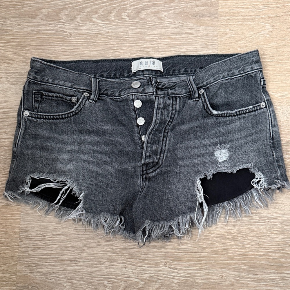We The Free Charcoal Jean Shorts